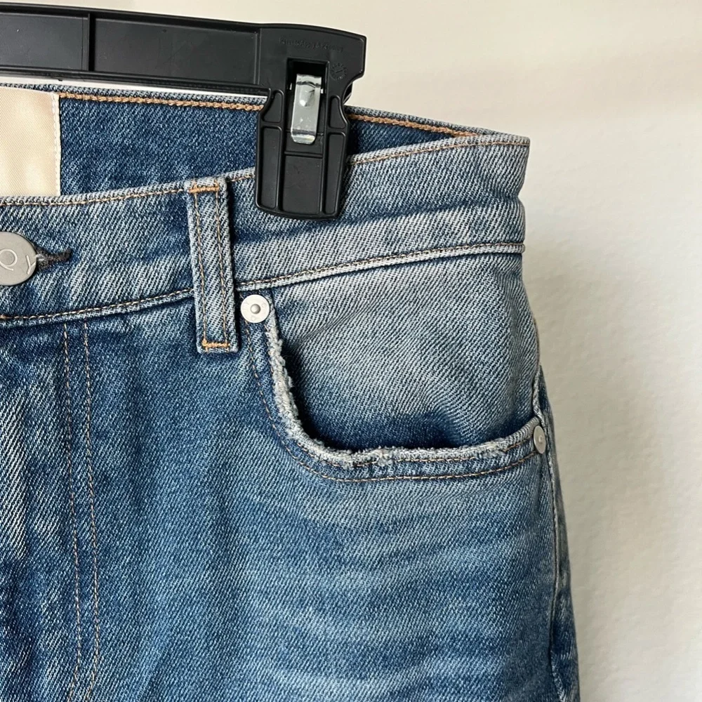 CQY x ANTHROPOLOGIE | Bliss High-Rise Bootcut Flare Raw Hem Jeans | Size 25